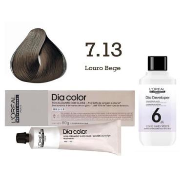 Imagem de Tonalizante Dia Color 7.13 Louro Bege + Emulsão Reveladora 6v  L'Oréal