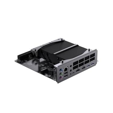Imagem de MINISFORUM Placa mãe BD795i SE Mini ITX, AMD Ryzen 9 7945HX, 16 C/32 T, até 5,4 GHz, slot PCIe 5.0 x16, suporte duplo PCIe4.0 M.2, DDR5, saída tripla 8K com HDMI/DP/USB-C, RJ45 2,5G, USB 3.2 Gen 2