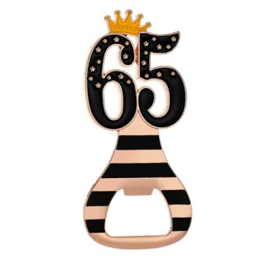 Imagem de 24 peças 65º abridor de garrafas de ouro, 65 lembrancinhas de festa de aniversário para convidados, 65º abridor de garrafas de cerveja a granel para lembranças de aniversário de aniversário