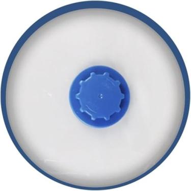 Imagem de Saco Organizador a Vácuo M, Transparente com Válvula Azul, Reutilizável para Armazenamento de Roupas e Economia de Espaço