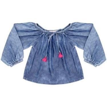 Imagem de Blusa Infantil Look Jeans Bata Ciganinha Jeans - UNICA - 02-Feminino