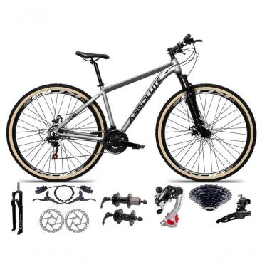 Imagem de Bicicleta Aro 29 Absolute Nero 5 Câmbios Shimano 24v K7 Freios Hidráulicos Garfo Trava Com Pneu Faixa - Cinza 21