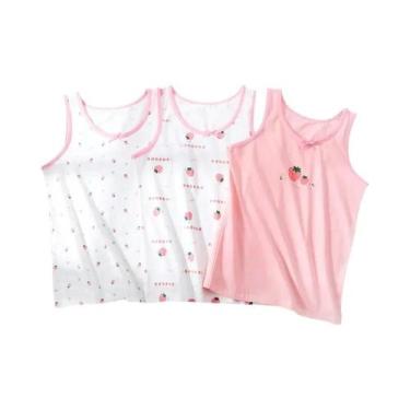 Imagem de Regata De Algodão Para Menina Com Estampa De Desenho Animado, Camiseta