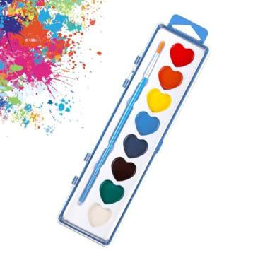 Imagem de Conjunto De Aquarela Coracao Dos Namorados - Materiais De Pintura Lavaveis | Tinta Aguada Para Criancas - Para Meninos Meninas Iniciantes Aulas Em Casa Sala De Aula Scrapbooking Festa De Aniversario D