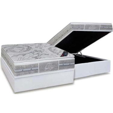 Imagem de Cama Box Baú Casal: Colchão Molas Pocket Ensacadas Castor Super luxo L