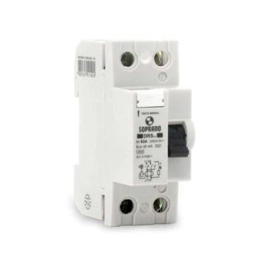 Imagem de Disjuntor DR Bipolar 25A-30mA 4,5kA IP20 para Proteção de Sistemas Monofásicos, Bifásicos