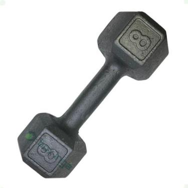 Imagem de Halter Sextavado de Ferro Fundido Pintado - 8 Kg - 2M FITNESS