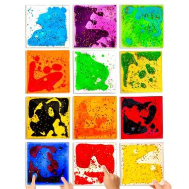 Imagem de JUEOQOY Brinquedos 12 Unidades Almofadas Sensorial Líquida Squishy 15c