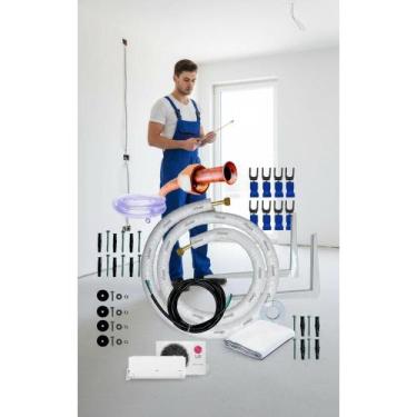 Imagem de 2x Kit Instalação Ar Split 12000 BTUs 3m Cobre Flangeado - Congratulat