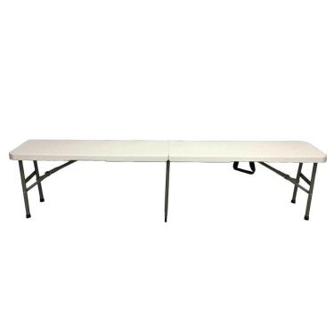 Imagem de Banco Maleta Dobrável 4 Lugares 180X28X43Cm Cor Branca