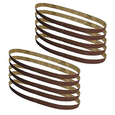 Imagem de 10pcs 25x762mm Cintas de Lixagem Abrasivas 1quot;x30quot; Lixa 60 80 120 240 Grão Acessórios para marcenaria de óxido de alumínio, Grão 120