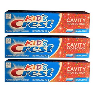 Imagem de Crest Pasta de dente Kids Crest – Proteção contra cavidade, 187 g (pacote com 3)