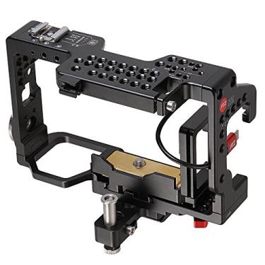 Imagem de Estabilizador de vídeo JTZ DP30 para gaiola de câmera com placa de liberação rápida e hot shoe para Sony A6000 A6300 A6500 DSLR câmera flash Speedlite, compatível com JTZ JS-7 Cage