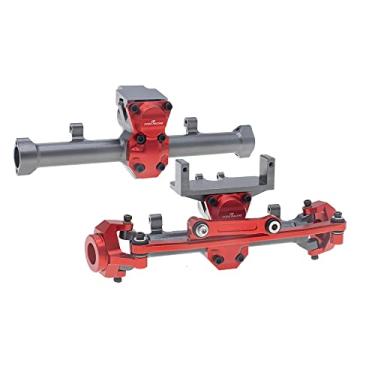 Imagem de CODA RACING Capa de alumínio para diferencial da ponte dianteira e traseira de direção com junta de direção e suporte servo para carro AXIAL SCX24 AXI90081 AXI0001 AXI00002 AXI00004 RC Crawler