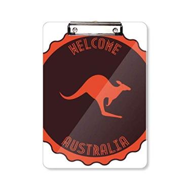 Imagem de Placa de apoio A4 com silhueta de canguru, pasta de prancheta A4