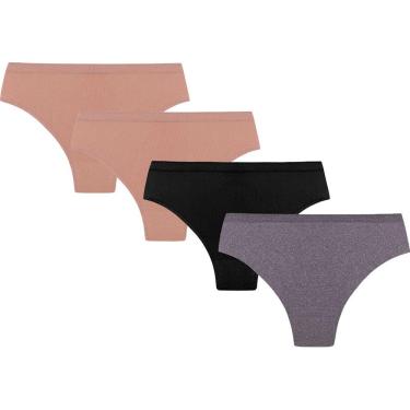 Imagem de Kit com 4 Calcinhas Sem Costura Cintura Alta Trifil