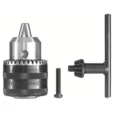 Imagem de Kit Mandril 1/2" 13 Mm Com Parafuso E Chave Para Furadeira 42410 E 42411 3 Peças