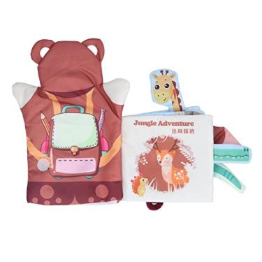 Imagem de Livro de pano macio para bebês, com fantoche de mão, animal de fazenda, toque e sensação, livro de atividades em tecido tátil para bebês e crianças