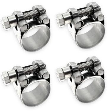 Imagem de CHUNYUNGDA TT Braçadeiras de mangueira resistente - Mangueira de fixação OD 17-19 mm, porcas em T sólidas de aço inoxidável, faixa e parafuso para transmissão de 3/4" (0,6-0,75", 4 unidades)