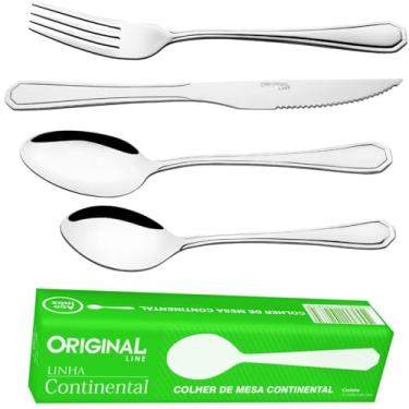 Imagem de ORIGINAL LINE - Jogo Garfo Faca Inox 48 Pecas Bar/restaurante Bufffet