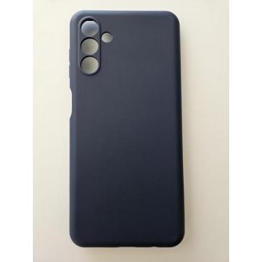 Imagem de Capa Capinha Case Compatível Samsung Galaxy A04S, Silicone Aveludada, Com Proteção De Câmera (Azul Marinho)