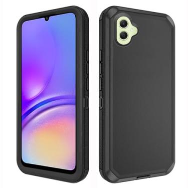 Imagem de Asuwish Capa de celular para Samsung Galaxy A05, híbrida, resistente, à prova de choque, rígida, protetora, à prova de quedas, acessórios para celular resistentes Ao5 A 05, mulheres, homens, preto