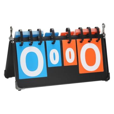 Imagem de PATIKIL Placar flip portátil, 3-Digital Score Keeper Flipper para basquete, futebol, vôlei, tênis, futebol, vermelho, vermelho