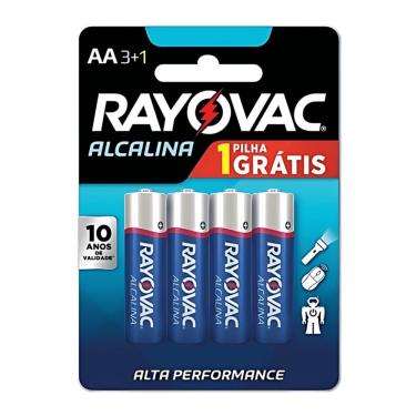 Imagem de Pilha Alcalina Rayovac Tamanho AA com 4 - Leve 4 Pague 3
