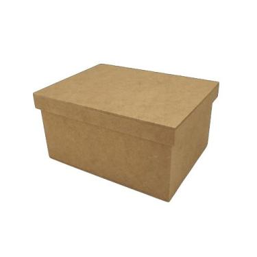Imagem de Caixa Retangular Tampa Sapato 21x18x10 Kit 10un Madeira Mdf - ATACADÃO