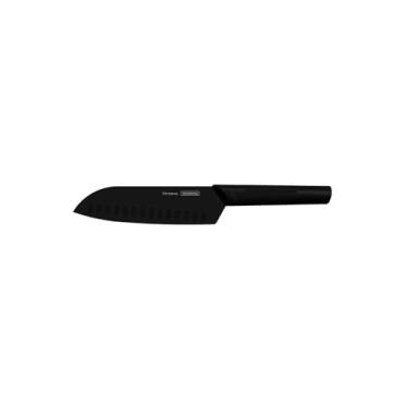 Imagem de Faca Santoku Tramontina Nygma com Lâmina em Aço Inox e Cabo de Polipropileno Texturizado Preto 7"