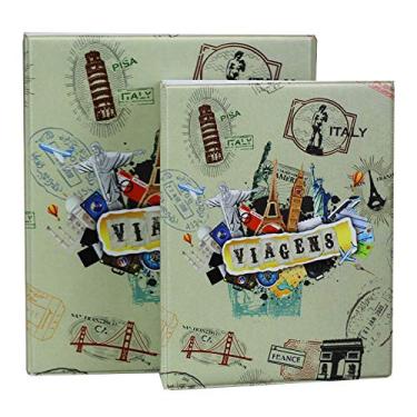 Imagem de Álbum de Fotos 10x15 Viagem 500 fotos c/Estojo Fecho Imã - 2270-21957/355