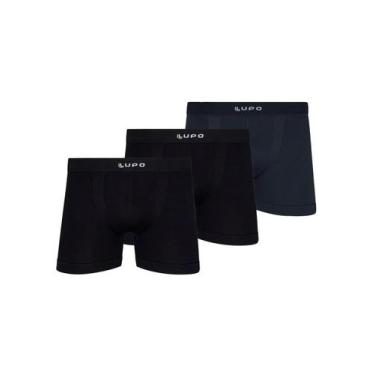 Imagem de Kit com 3 Cuecas Boxer Lupo 661-001 Colorido, Cinza, XG