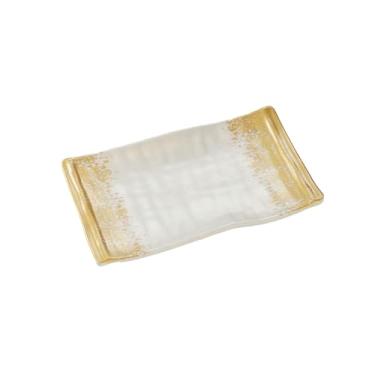 Imagem de Prato retangular de restaurante de churrasco, prato de acompanhamento de restaurante de porcelana imitação-W54008