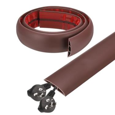 Imagem de HARFINGTON Capa de cabo de 1,2 m L 0,5 x A 0,3 Canal interno PVC esconde extensão, protetor de fios para evitar desvios de cabos, gerenciamento de cabos, café