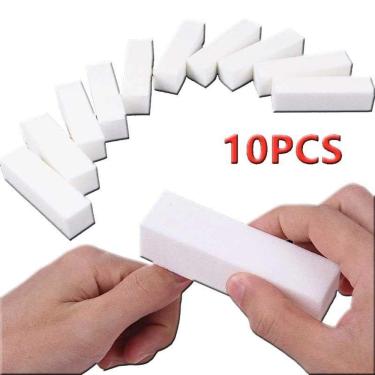 Imagem de Kit 10 Un Lixa Bloco Polidora Unhas Acrílico Gel Acrigel