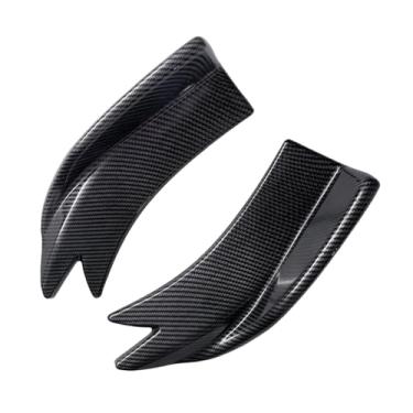 Imagem de OtpOutopa Spoiler de carro difusor traseiro universal, para-choque traseiro carroceria canard spoilers aba preta saia lateral spoiler divisor protetor decoração exterior kit de acabamento anti-riscos