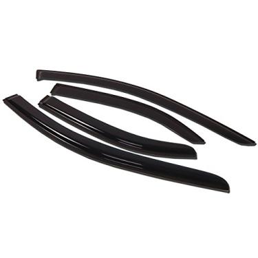 Imagem de TuningPros WV-163 Defletor de viseira de janela protetor de chuva fumê escuro conjunto de 4 peças
