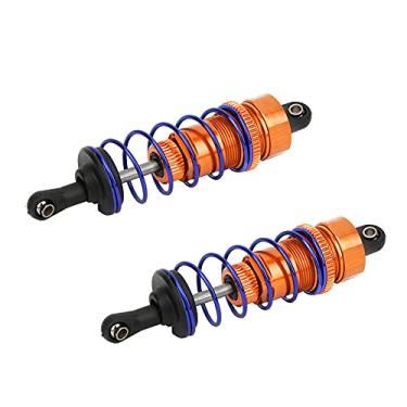 Imagem de Drfeify Damper de Choque Dianteiro Ajustável para 1/10 Carros RC, Acessório de Liga de Alumínio Resistente para Entusiastas de Corrida Redcat HSP, Cor Laranja, Conjunto de 2 (4)