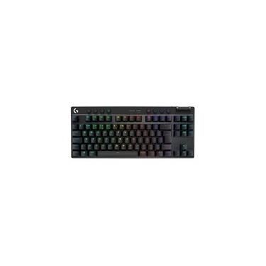 Imagem de Teclado Gamer Sem Fio Logitech G Pro X com design TKL, Layout US, RGB LIGHTSYNC e Switch Exclusivo GX Brown Tactile, Preto- 920-012127