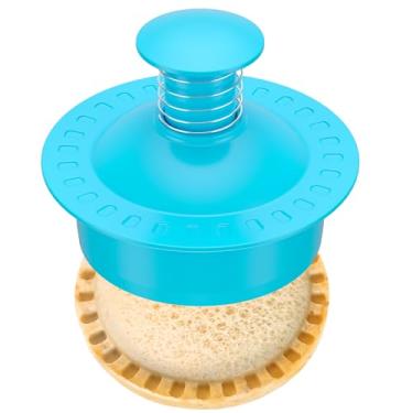 Imagem de Cortador de sanduíche e selador de sanduíche redondo, cortador de biscoito de manteiga de amendoim sem crosta e geléia - azul bebê redondo