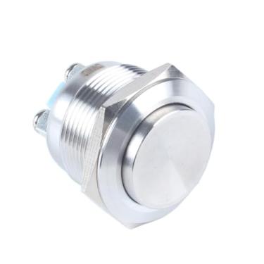 Imagem de DMWD 1 pacote com 22 mm de altura cabeça redonda momentânea metal à prova d'água interruptor de botão de pressão 7/20.3 cm terminais de parafuso de furo de montagem 250V 5A 1NO