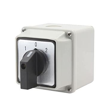 Imagem de Interruptor seletor de comutação universal, com caixa à prova d'água, interruptor de alimentação duplo, 3 posições 4 terminais, interruptor de transferência de energia, geradores de bomba de água com