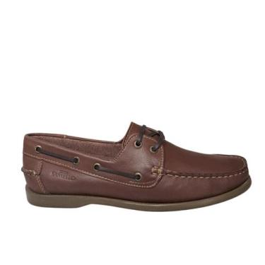 Imagem de  Mocassim Deckshoes Masculino Latego Em Couro Samello - Marrom , 41