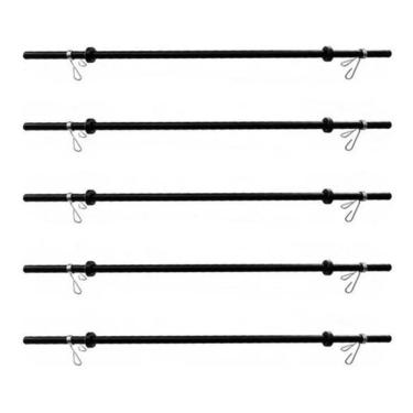 Imagem de Kit C/5 Barra Para Body Pump Musculação Academia C/Presilhas