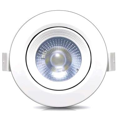 Imagem de Spot Led Cob 5W Dicróica Direcionável Redondo Embutir