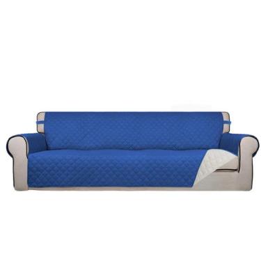 Imagem de Capa de sofá PureFit Reversível Acolchoada Resistente à Água Azul