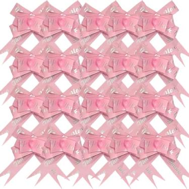 Imagem de KoovDem 20 peças de laço de puxar, laço de embrulho de presente, laço de lembrancinhas de festa, para decoração de caixa ou flor, decorações de presente - rosa