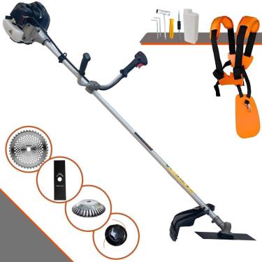 Imagem de Roçadeira Cg430-b C/ Carretel, Faca 2p E 40d + Escova De Aço