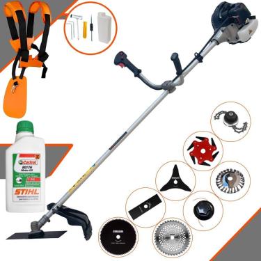 Imagem de Roçadeira Anmax Cg430b 43cc 1,7hp 8 Em 1 + óleo Stihl