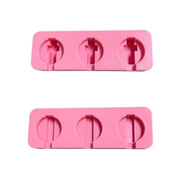 Imagem de SPANSEE 2 peças de base de suporte de carretel de crachá, exibição de carretel de crachá, base de crachá para projetos de artesanato e resina, base de clipe de cinto e jacaré, comporta 3 carretéis